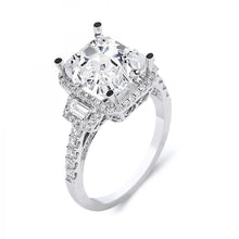 Load image into Gallery viewer, 18k White Gold Baguette Cut Diamond Engagement Ring
