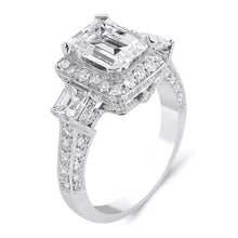 Load image into Gallery viewer, 18k White Gold Radiant Cut Diamond Engagement Ring

