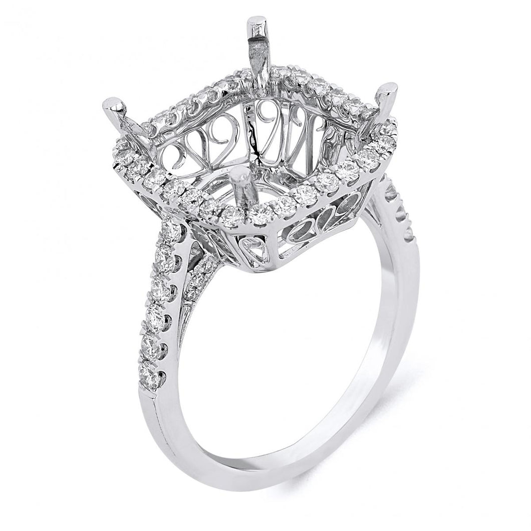 18k White Gold 0.66 Carat Diamond Engagement Ring