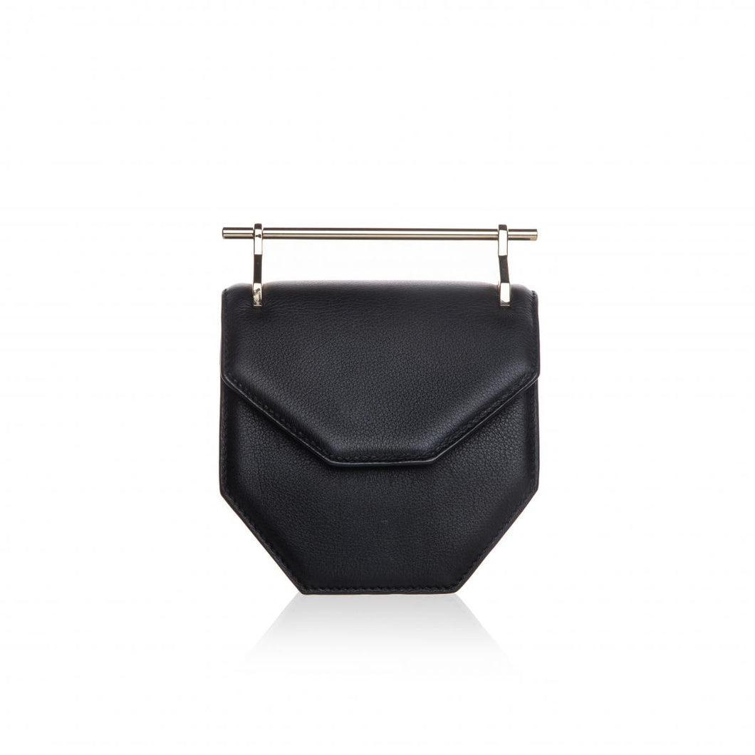 Black Calfskin Leather Handbag