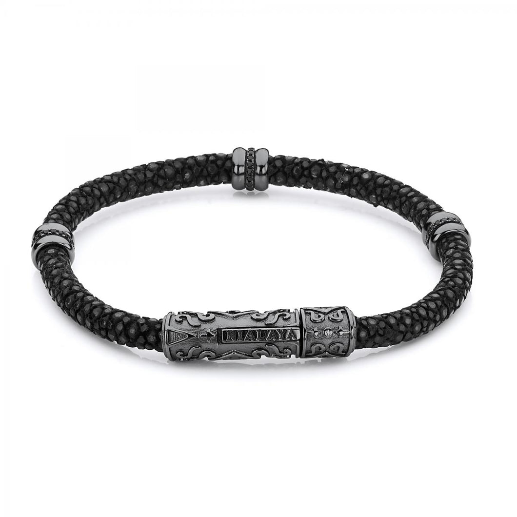 Black Rhodium Men's Stingray Bracelet