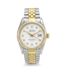 Load image into Gallery viewer, Rolex DateJust 16013 Two-Tone White Diamond Dial Steel Watch
