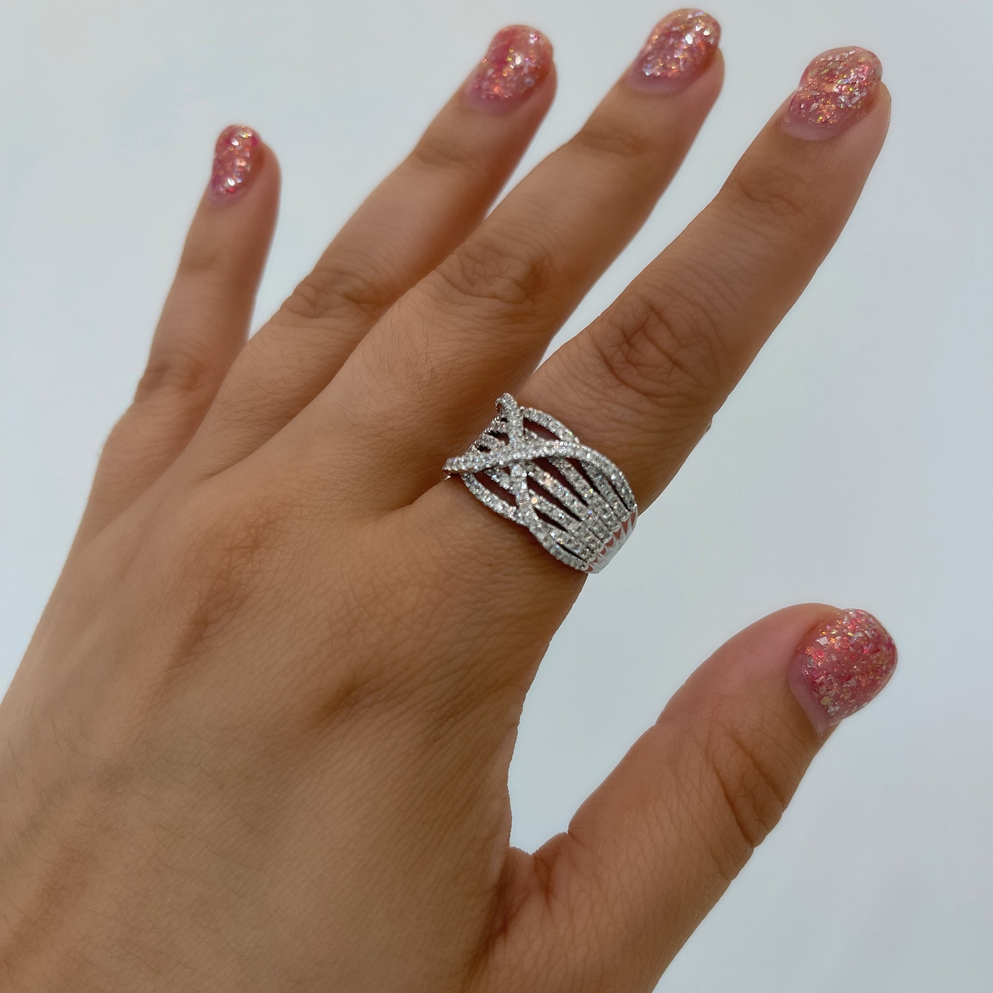 JewelersClub Sterling Silver Criss Cross Ring – 0.15 Carat White Diamond  Ring with .925 Sterling Silver X Ring – Real Diamond Criscross Ring with  Hypoallergenic Sterling Silver Ring Band - Walmart.com