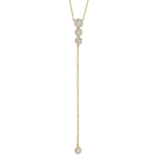 Load image into Gallery viewer, 14K Yellow Gold Diamond Lariat Necklace
