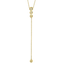 Load image into Gallery viewer, 14K Yellow Gold Diamond Lariat Necklace
