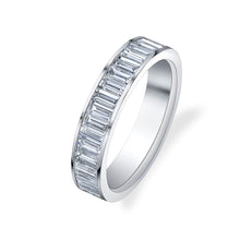 Load image into Gallery viewer, Platinum Diamond Band With Baguettes
