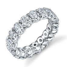 Load image into Gallery viewer, Oval Cut Buttercup Eternity 18K White Gold 20 Oval Diamonds
