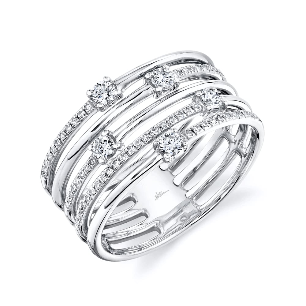 14K White gold Diamond Lady's Ring