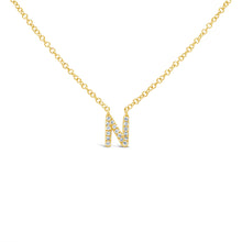 Load image into Gallery viewer, 0.05CT 14K Y/G DIAMOND NECKLACE - INITIAL N
