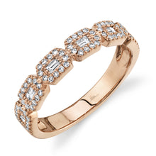 Load image into Gallery viewer, 14K Rose Gold Diamond Baguette Ring
