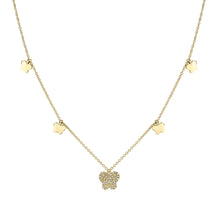 Load image into Gallery viewer, 14K Yellow Gold Diamond Pave Butterfly Necklace
