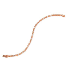 Load image into Gallery viewer, 14k Rose Gold Diamond Baguette BraceletT
