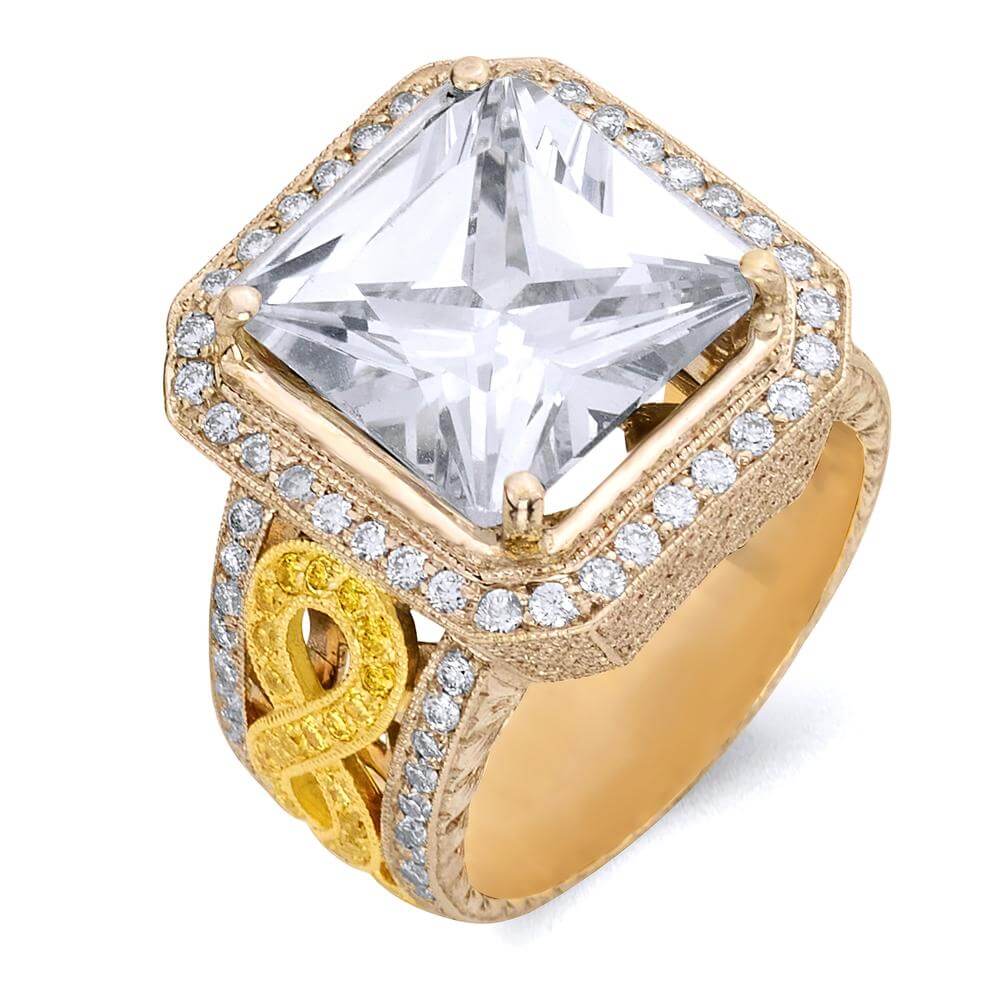 18k White Gold Diamond Luxury Engagement Ring