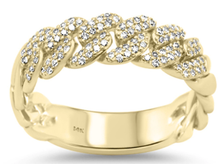 Load image into Gallery viewer, 14K Yellow Gold Men&#39;s Diamond Cuban Ring
