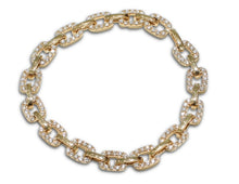 Load image into Gallery viewer, 14K Yellow Gold Diamond Link Bracelet
