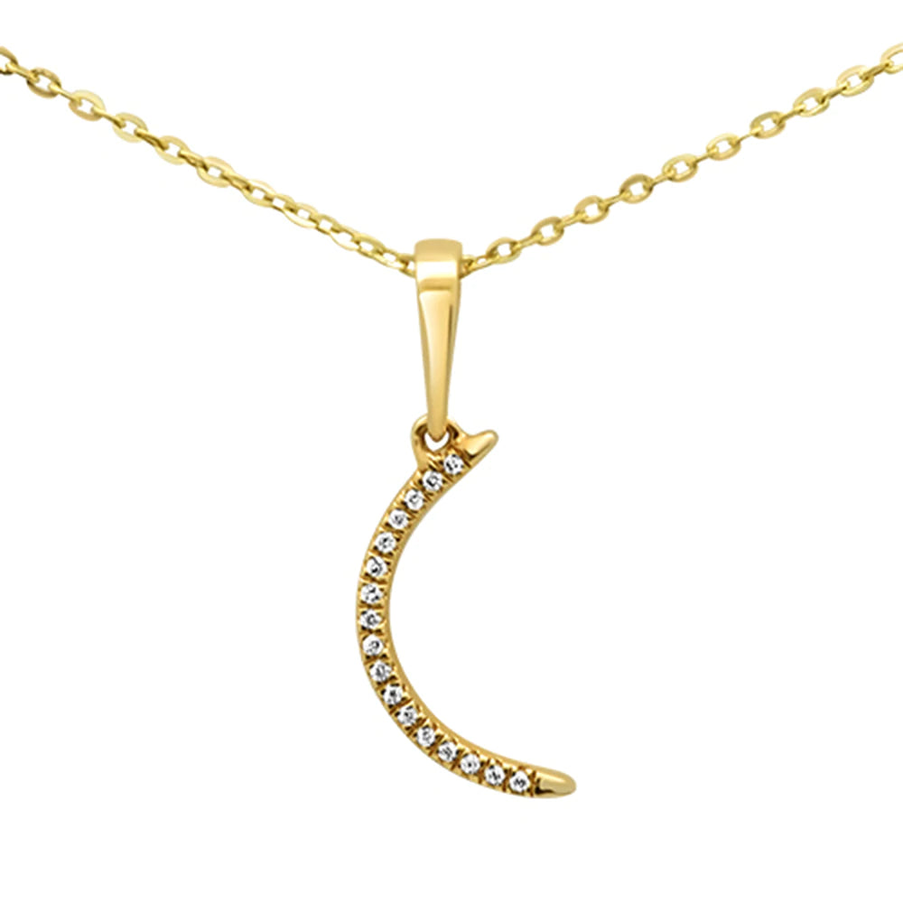 14KT Yellow Gold Diamond Pendant Necklace