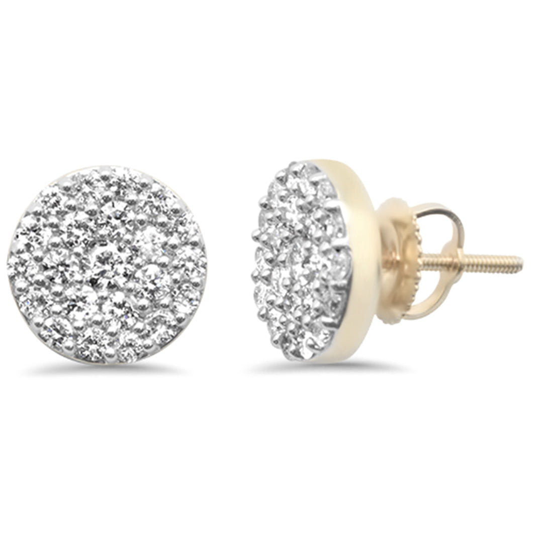 14K yellow gold round shaped earrings