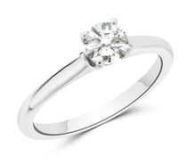Load image into Gallery viewer, 14K White Gold .50 Carat Round Diamond Solitaire Ring

