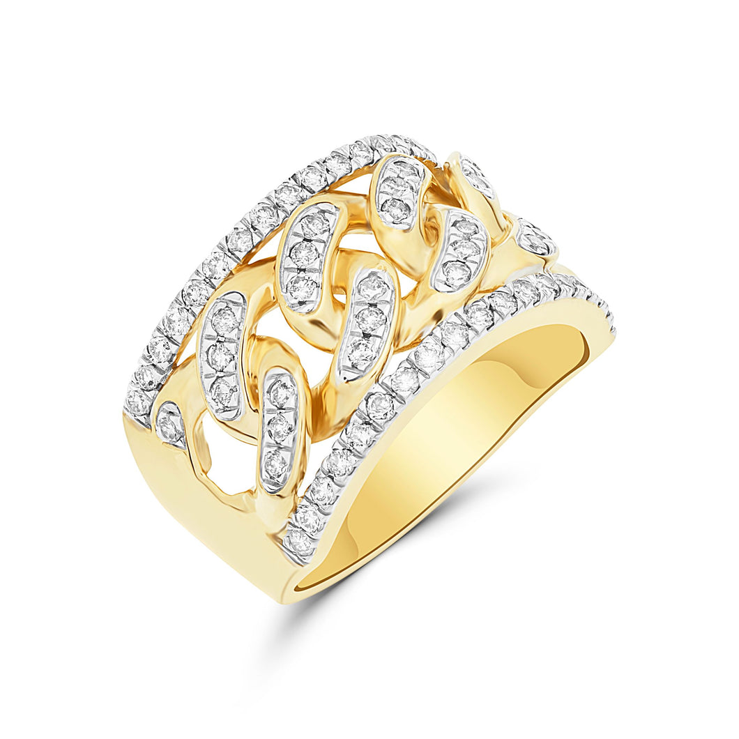 14k Yellow Gold Diamond Men's Diamond Ring