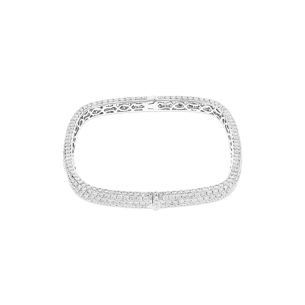18k White Gold Diamond Square Bracelet