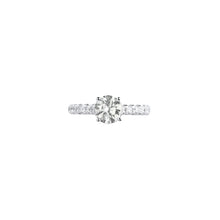 Load image into Gallery viewer, 14K White Gold Diamond Cathedral Style Engagement Ring
