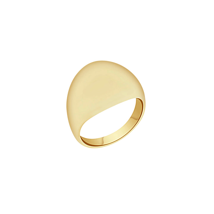 14k Yellow Gold Large Dome Ring