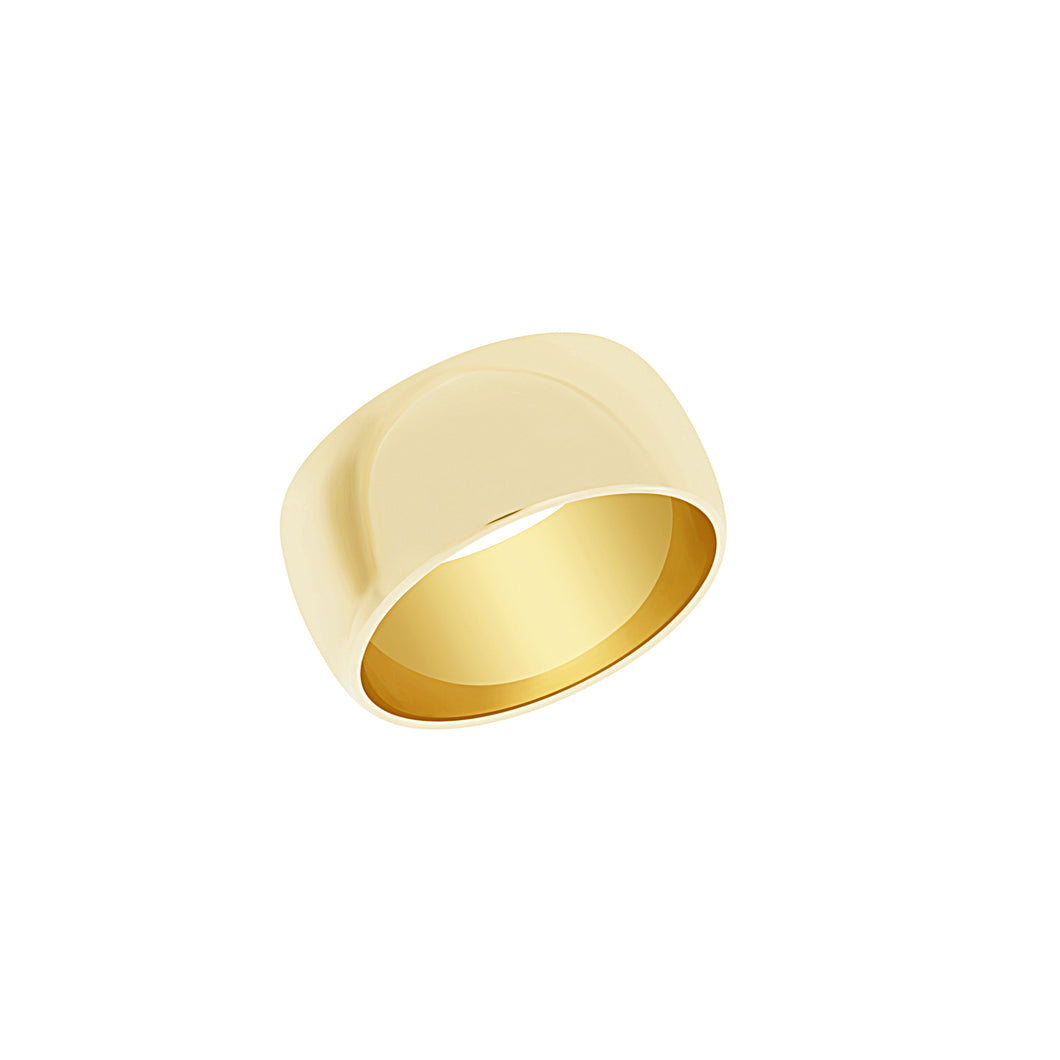 14k Yellow Gold Wide Band Ring