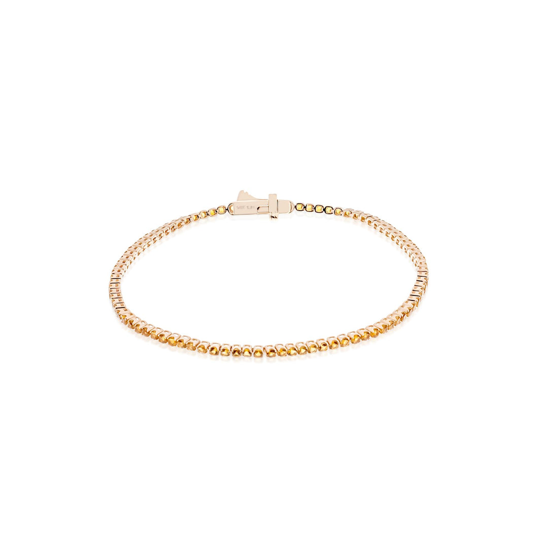 14k Rose Gold Citrine Tennis Bracelet 7