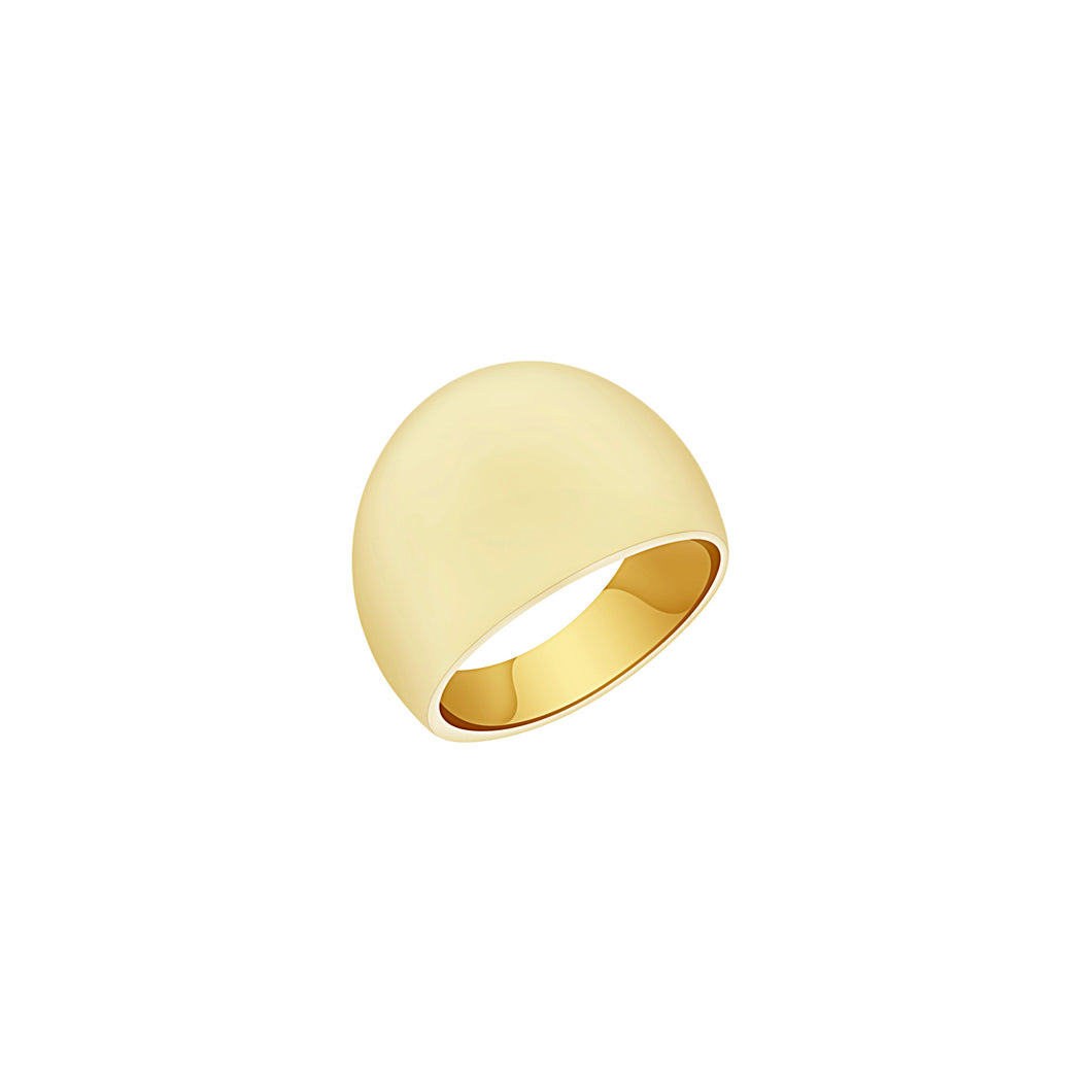14k Yellow Gold Cigar Band Ring