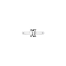 Load image into Gallery viewer, 18K White Gold Emerald Cut 1.50 Carat Diamond Solitaire Ring
